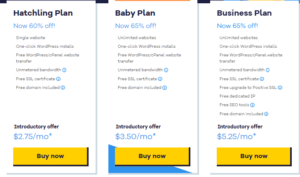 HostGator's pricing planes